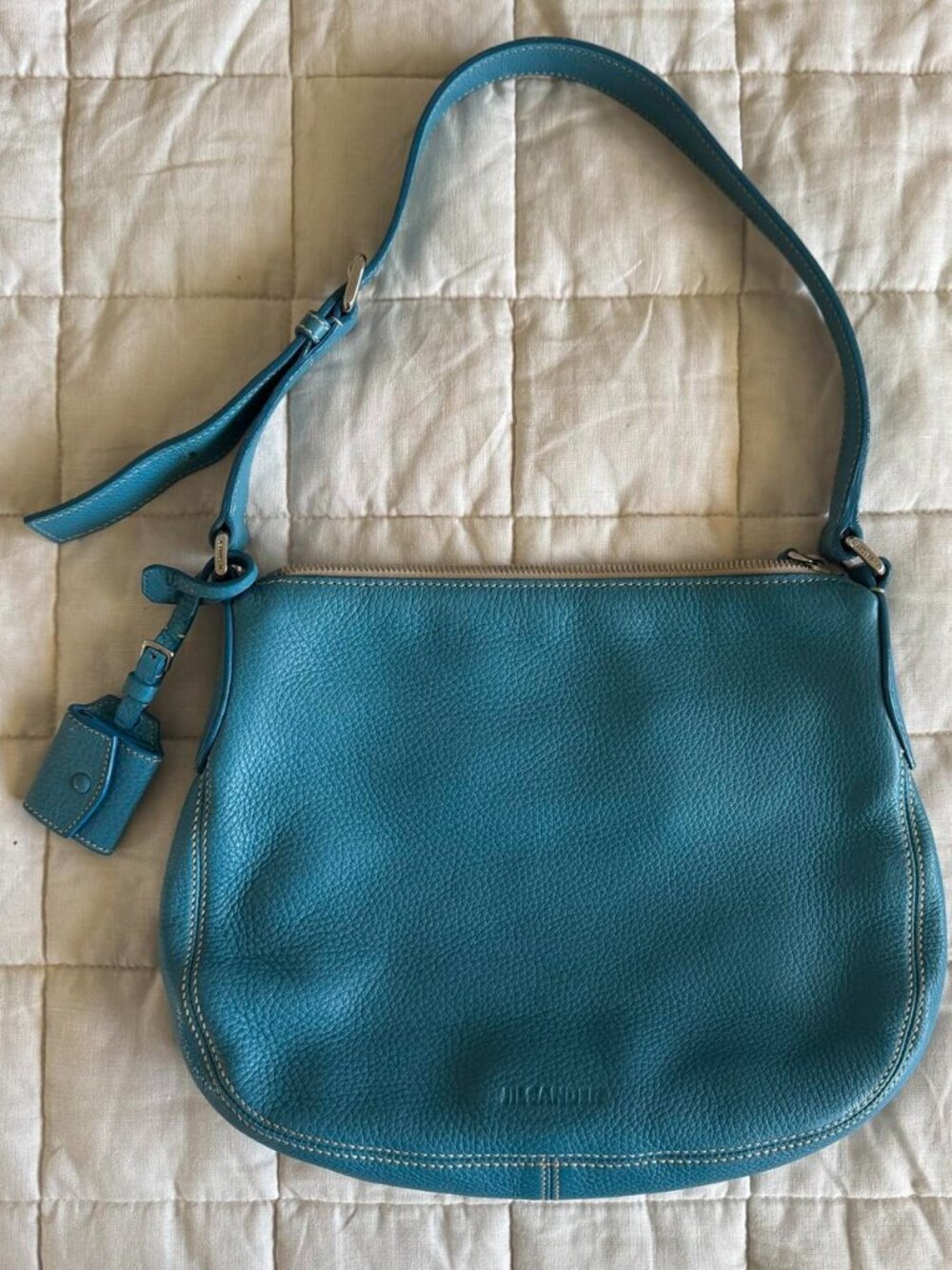Jil Sander vintage turquoise shoulder bag